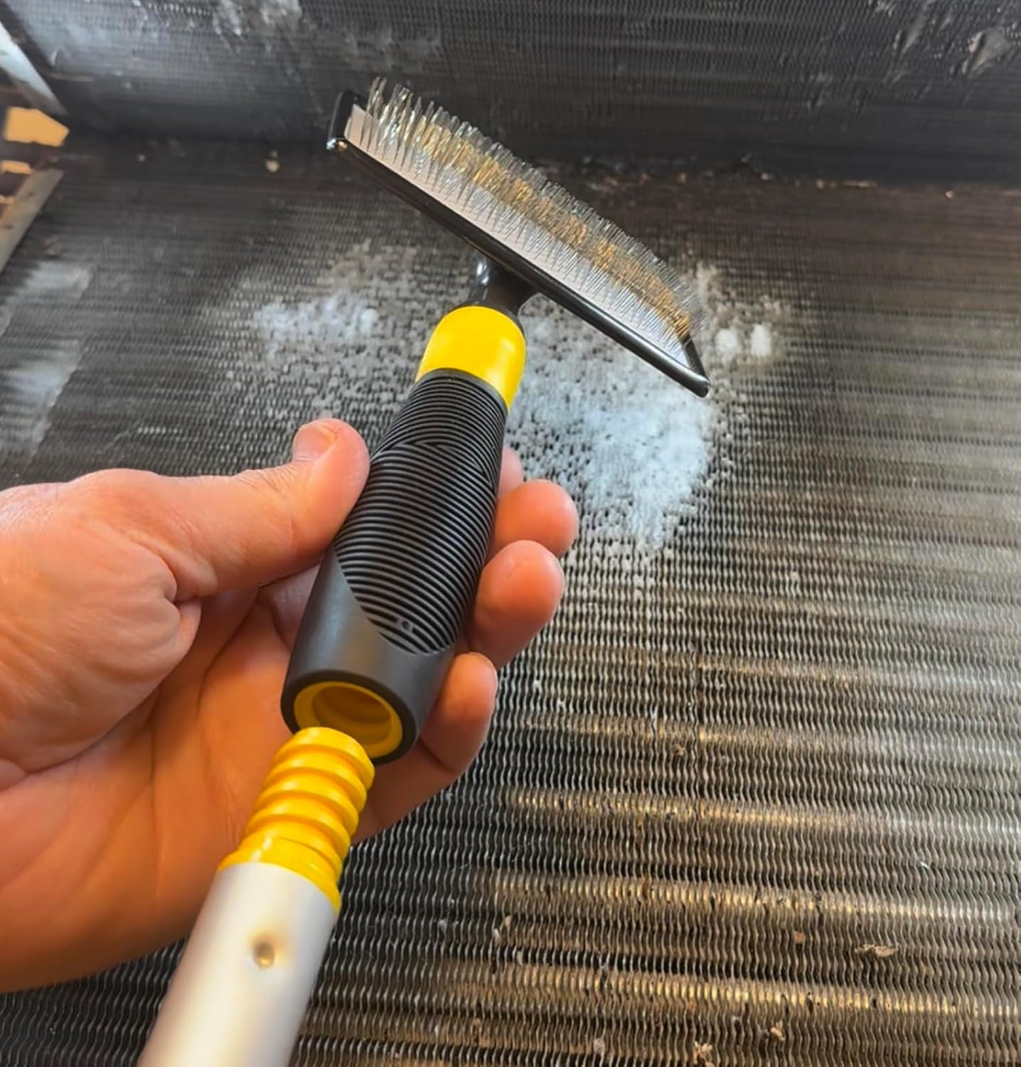 FinXCEL HVAC Coil Cleaning Brush – Deep Clean Evaporator & Condenser Coils | DIY AC Maintenance Tool