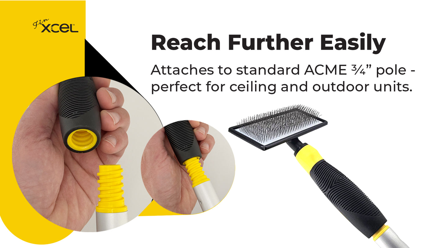 FinXCEL HVAC Coil Cleaning Brush – Deep Clean Evaporator & Condenser Coils | DIY AC Maintenance Tool