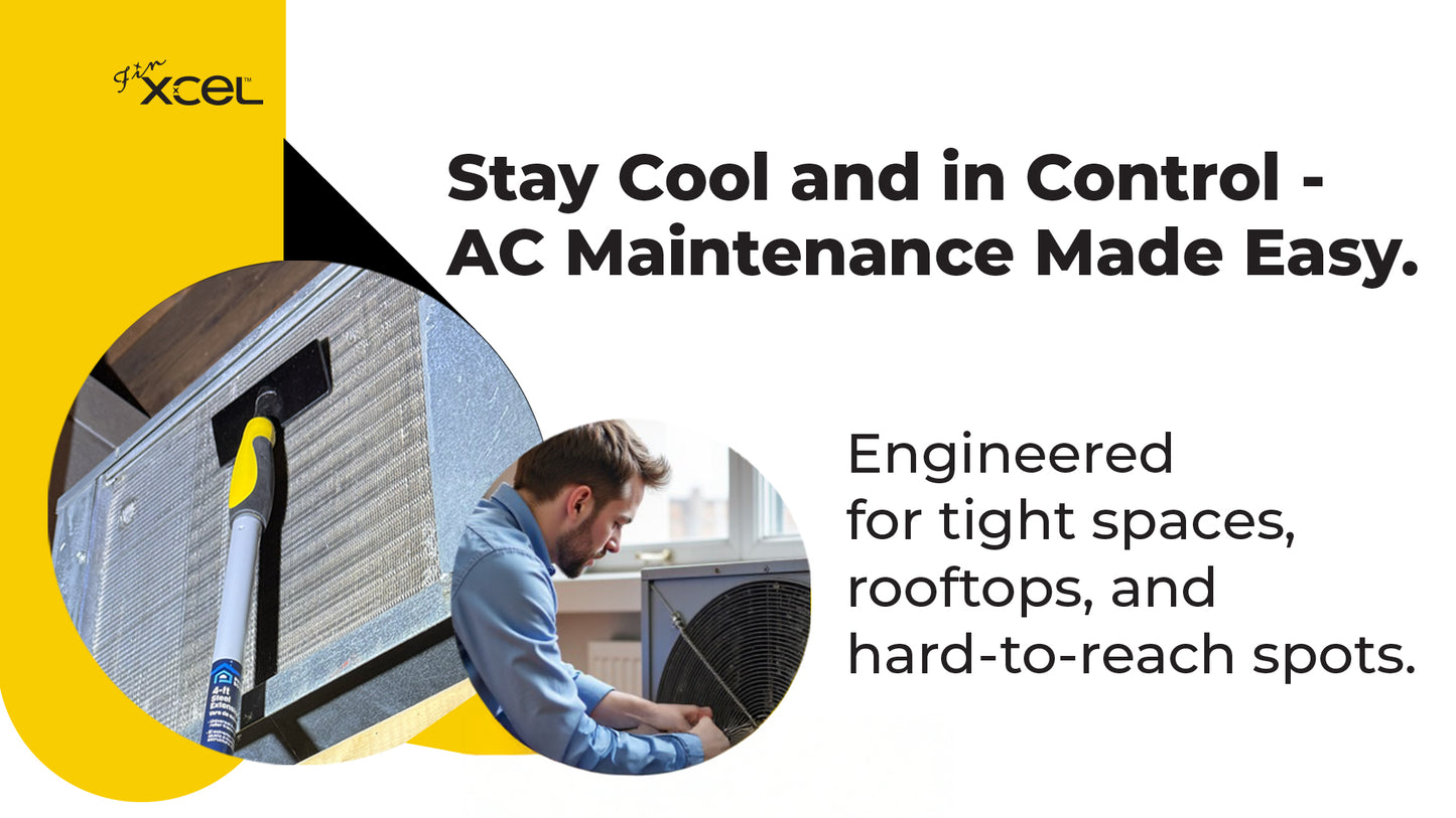 FinXCEL HVAC Coil Cleaning Brush – Deep Clean Evaporator & Condenser Coils | DIY AC Maintenance Tool