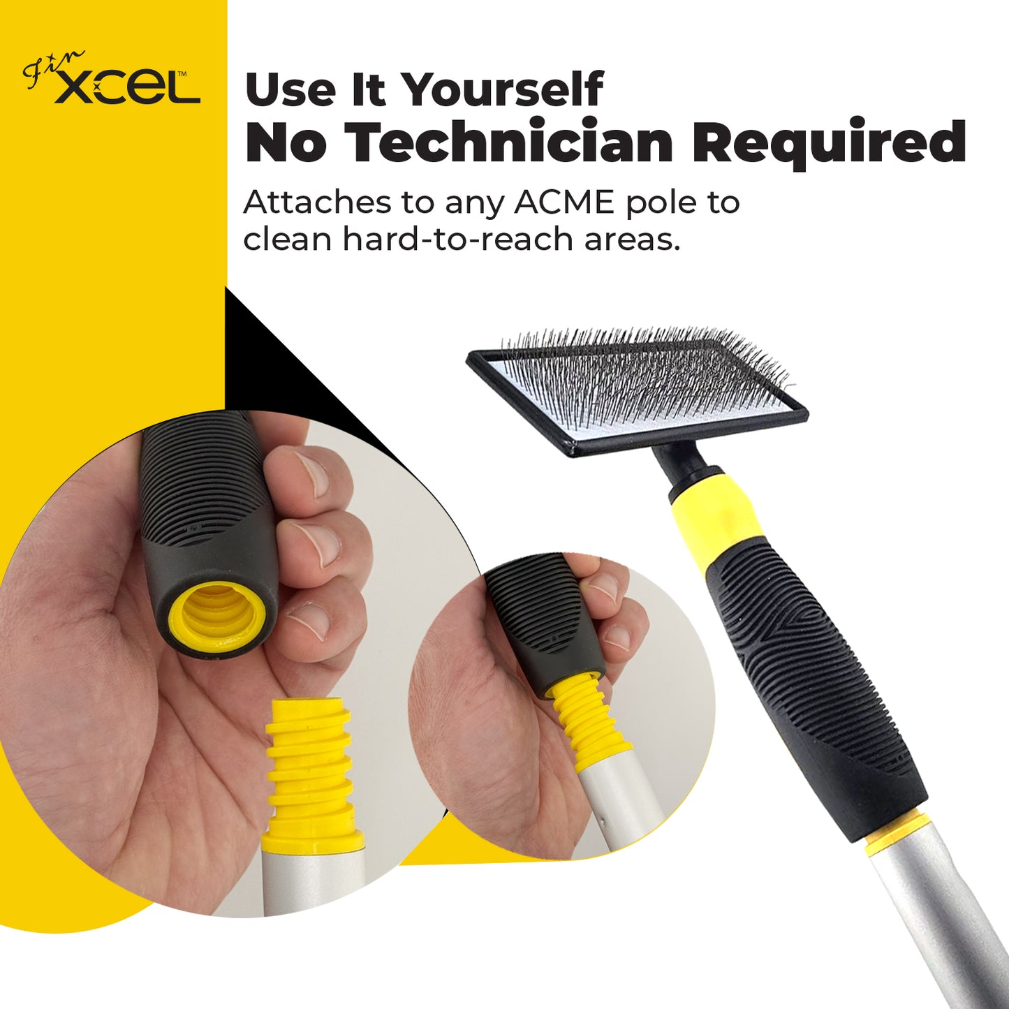 FinXCEL HVAC Coil Cleaning Brush – Deep Clean Evaporator & Condenser Coils | DIY AC Maintenance Tool