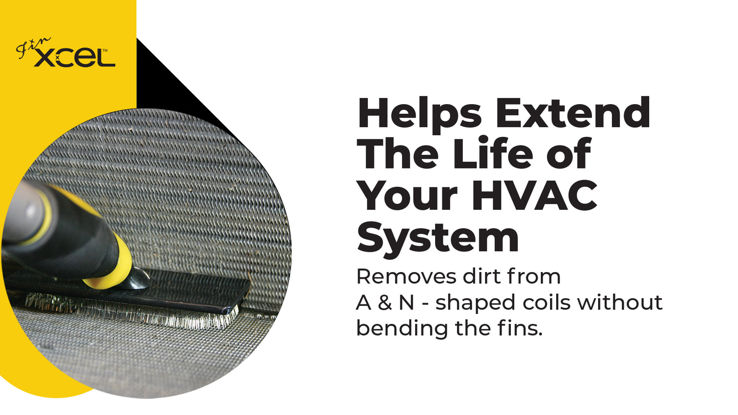 FinXCEL HVAC Coil Cleaning Brush – Deep Clean Evaporator & Condenser Coils | DIY AC Maintenance Tool