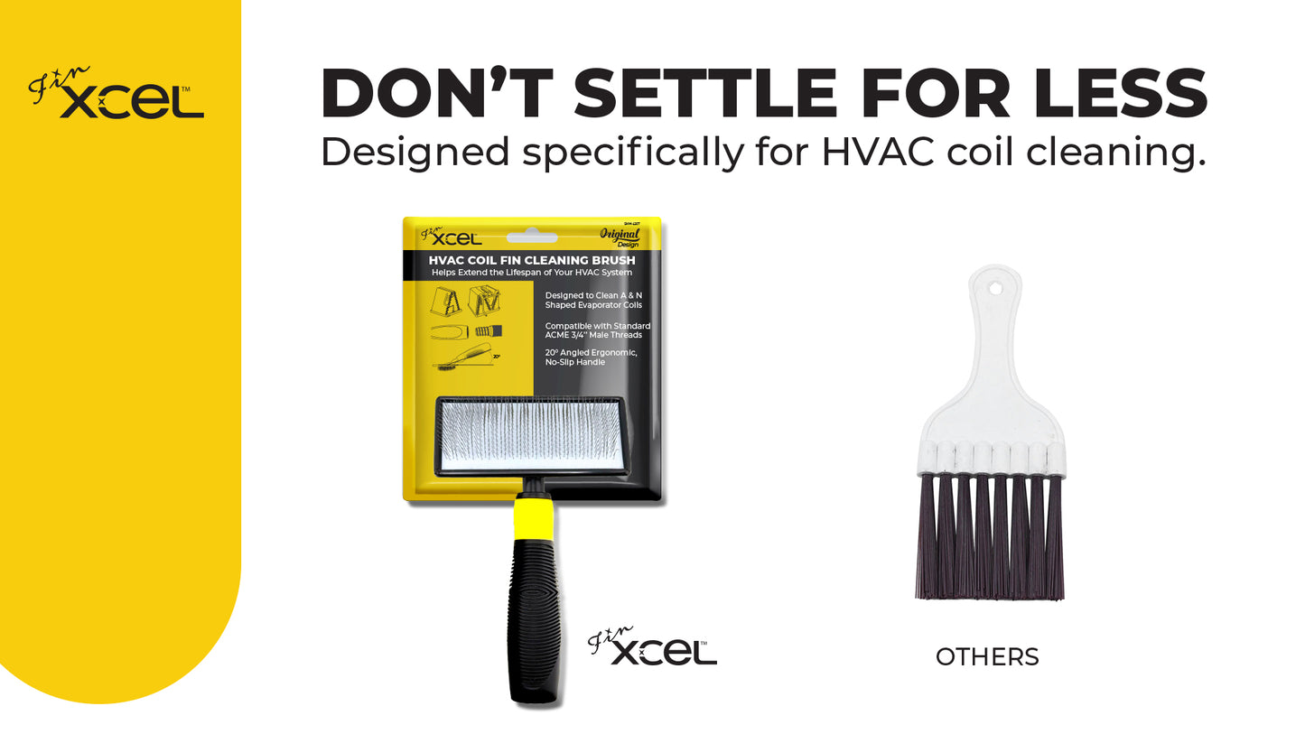 FinXCEL HVAC Coil Cleaning Brush – Deep Clean Evaporator & Condenser Coils | DIY AC Maintenance Tool