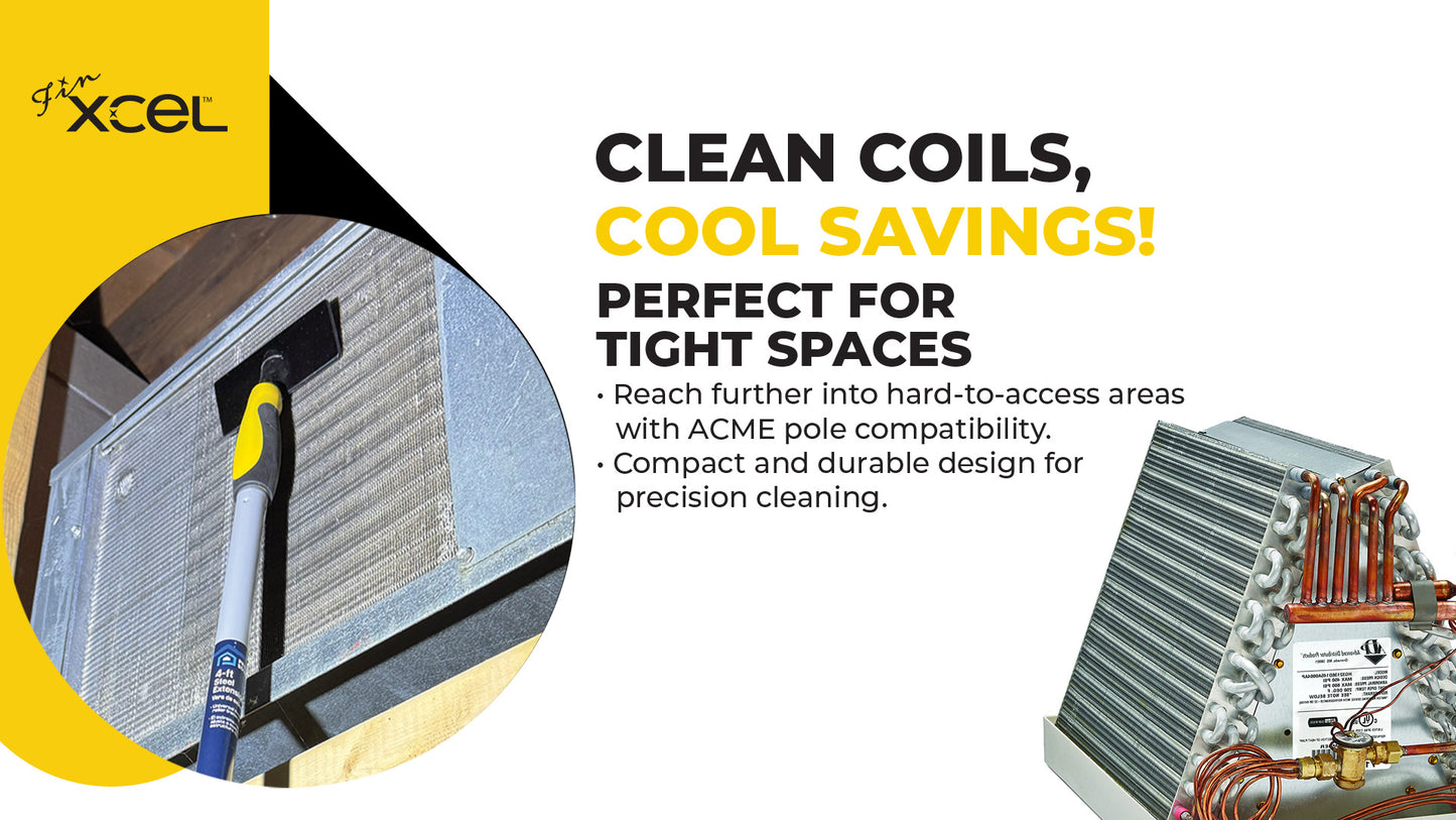 FinXCEL HVAC Coil Cleaning Brush – Deep Clean Evaporator & Condenser Coils | DIY AC Maintenance Tool